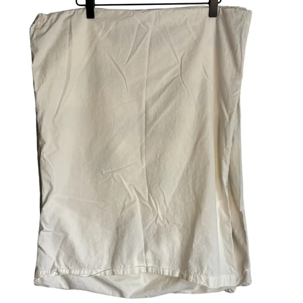 Anthropologie Pillowcases Set of 2 Cream Blue Cotton